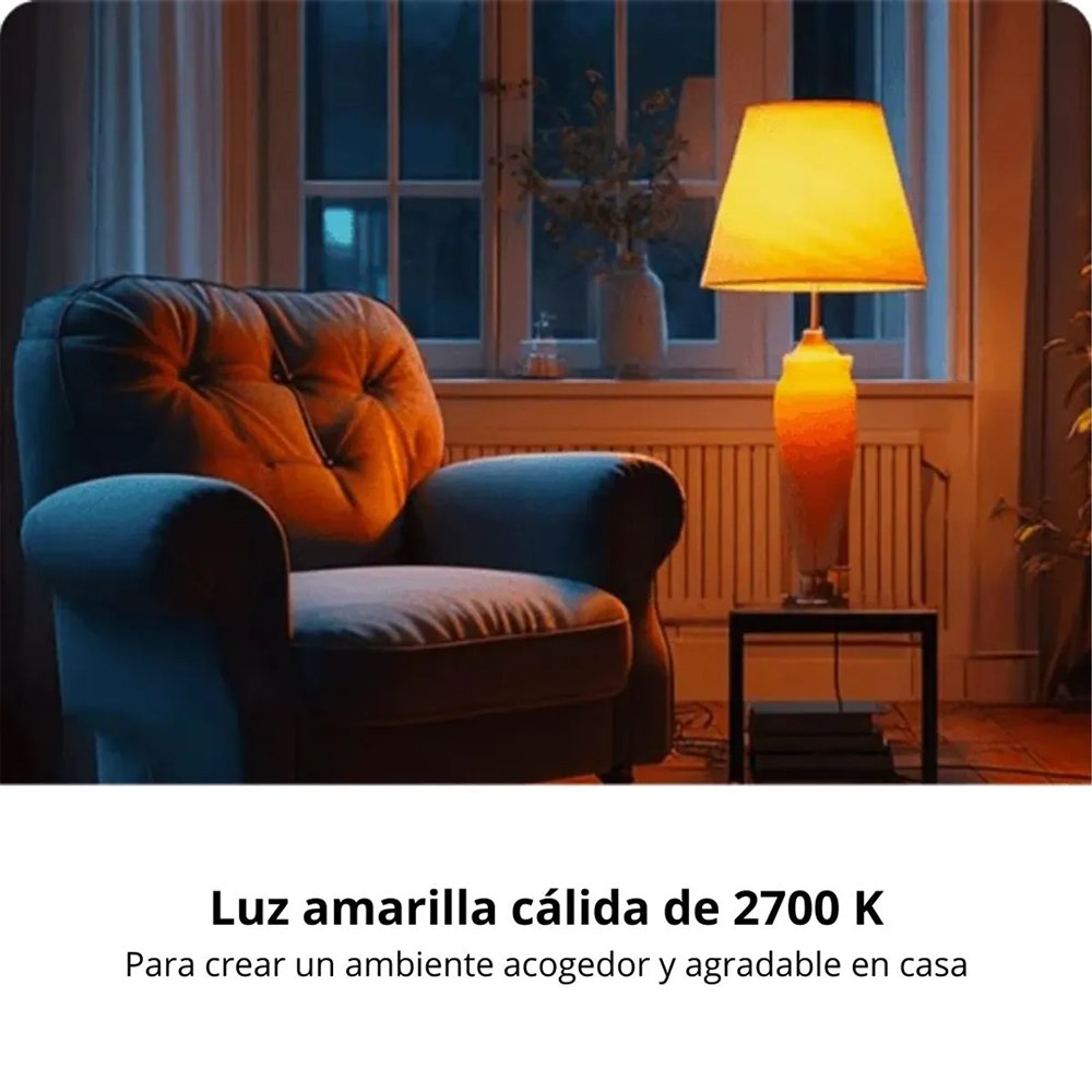 FOCO INTELIGENTE XIAOMI LED E27 RGB WHITE Y COLOR 806 LÚMENES COMPATIBLE CON MATTER ALEXA GOOGLE HOME  SANTOFA ELECTRONICS S2232 - 9