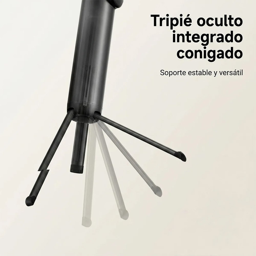 SELFIE STICK TRÍPODE MINI XIAOMI CON CONTROL REMOTO BLUETOOTH 360° – ALUMINIO – NEGRO SANTOFA ELECTRONICS S2236 - 5