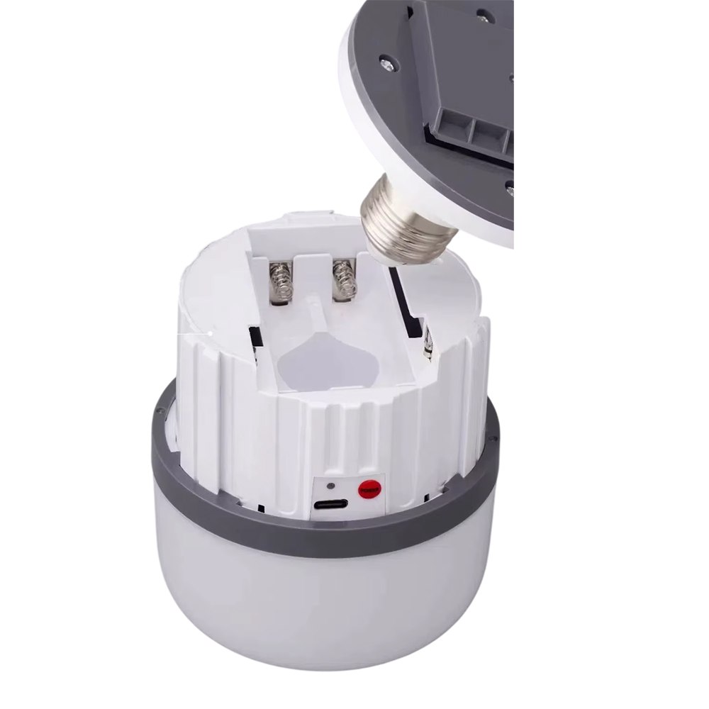 FOCO LÁMPARA LED DE EMERGENCIA RECARGABLE E27 3000MAH CON CONTROL REMOTO Y GANCHO SANTOFA ELCTRONICS S2244 - 2