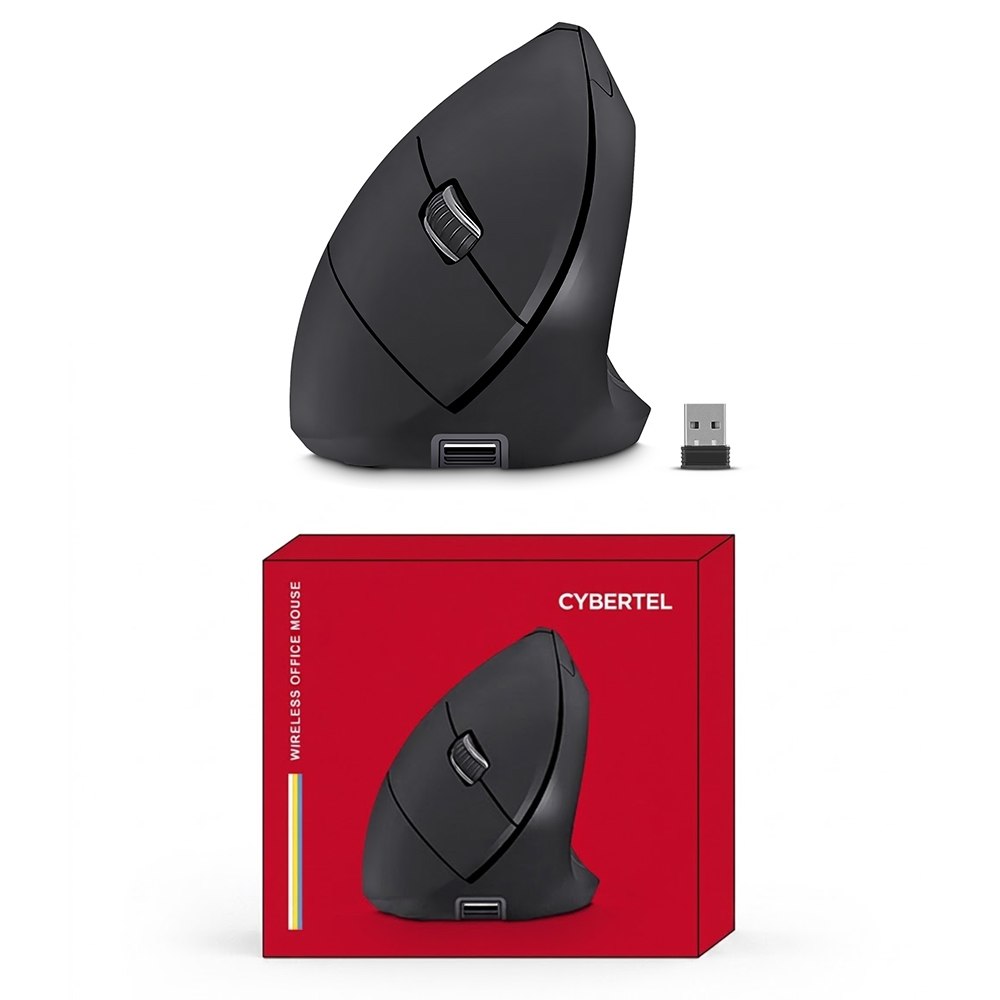 MOUSE VERTICAL INALÁMBRICO CYBERTEL VERTIKAL RECARGABLE USB-C RGB CLICK SILENCIOSO 1600DPI CYB M503RX SANTOFA ELECTRONICS S2246 - 6
