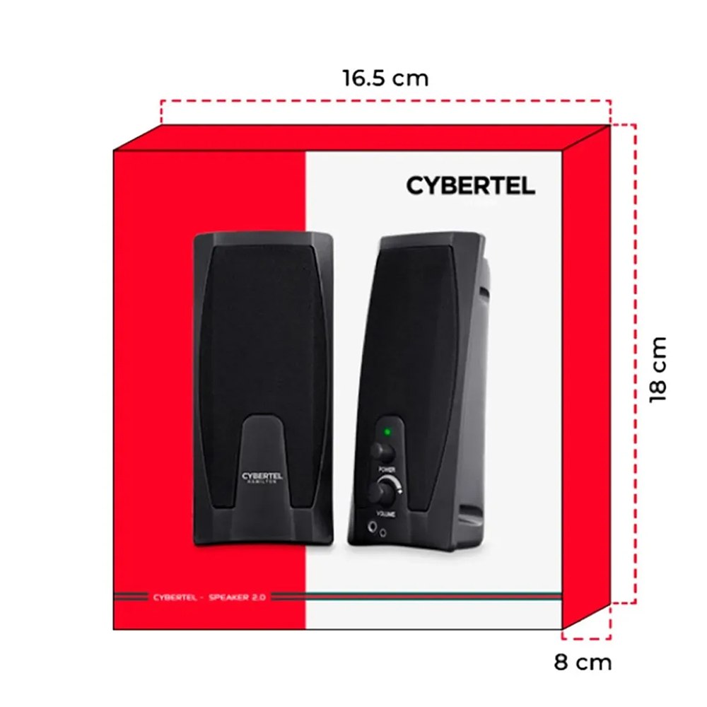 PARLANTES DE ESCRITORIO CYBERTEL HAMILTON CYB S203 2.0 USB JACK 3.5 MM 2.25' NEGRO SANTOFA ELECTRONICS S2247 - 5