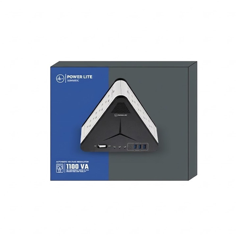 ESTABILIZADOR REGULADOR DE VOLTAJE POWER LITE SIMETRIC PLI-1111U 1100VA 500W 8 TOMAS USB-A USB-C SANTOFA ELECTRONICS S2248 - 3