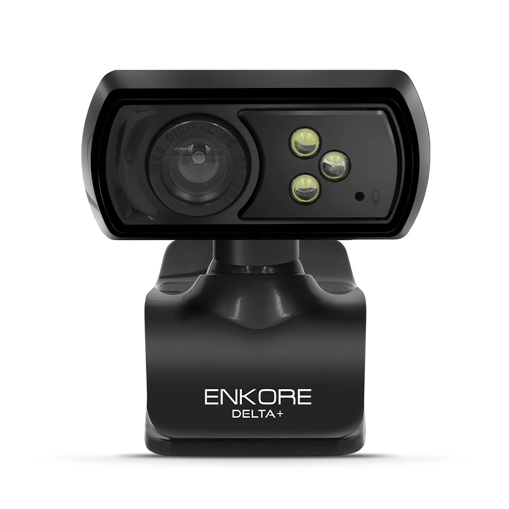 CÁMARA WEB FULL HD ENKORE DELTA+ ENC WC103 1080P 30FPS 3 LEDS MICRÓFONO USB PLUG Y PLAY SANTOFA ELECTRONICS S2249 - 1