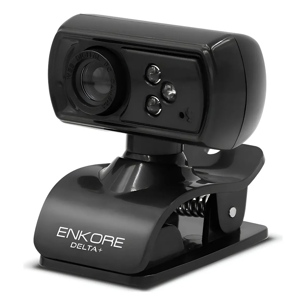 CÁMARA WEB FULL HD ENKORE DELTA+ ENC WC103 1080P 30FPS 3 LEDS MICRÓFONO USB PLUG Y PLAY SANTOFA ELECTRONICS S2249 - 2