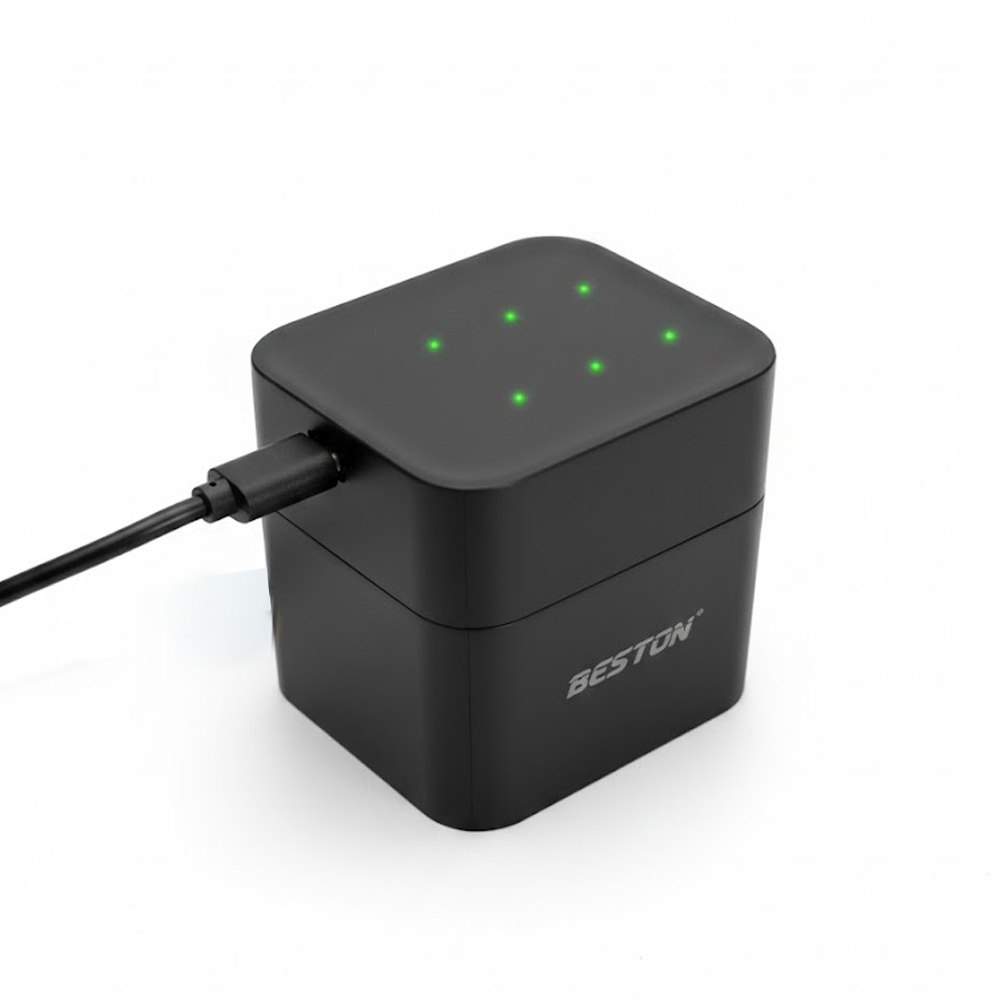 ESTUCHE CARGADOR INTELIGENTE BESTON PARA BATERÍAS AAA LITIO 1.5V 8 RANURAS USB-C – SANTOFA ELECTRONICS S2253 - 4