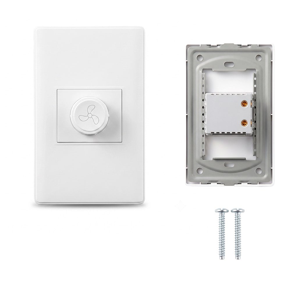 INTERRUPTOR REGULADOR DE VELOCIDAD PARA VENTILADOR DIMMER GIRATORIO 300W 250V BLANCO – SANTOFA ELECTRONICS S2255 - 2