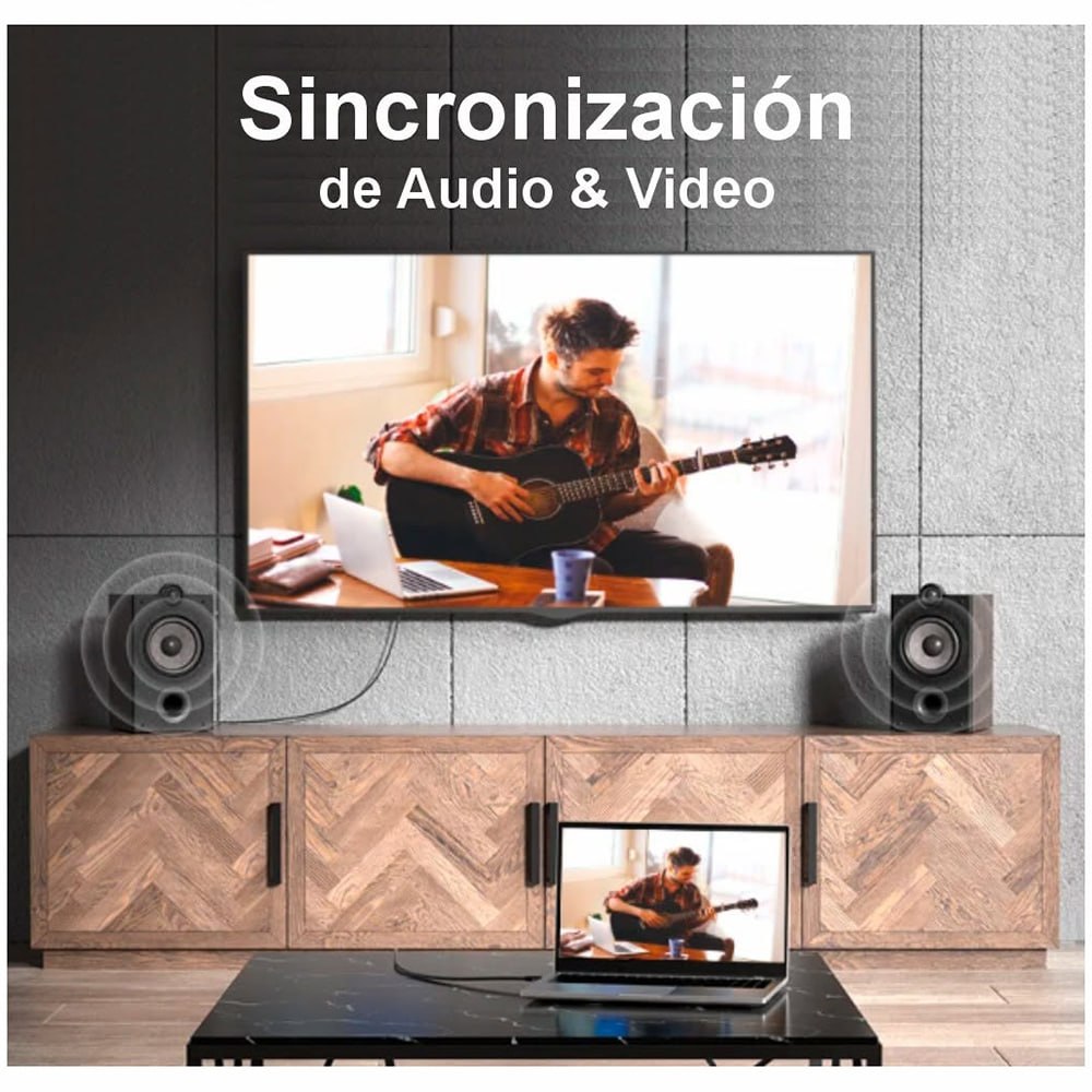 CABLE HDMI 2.0 NETCOM 90° 1.80M 4K 60HZ 18GBPS HDR ARC TRIPLE BLINDAJE TRENZADO –  SANTOFA ELECTRONICS S2259 - 9