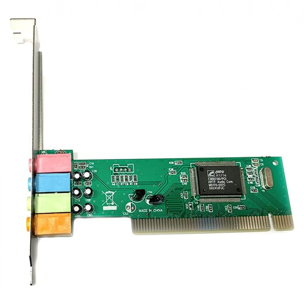 TARJETA DE SONIDO PCI CMI8738 4.1 CANALES 32 BITS JACK 3.5MM MIC LINE SPK1 SPK2 CON DRIVER CD – SANTOFA ELECTRONICS S2261 - 6