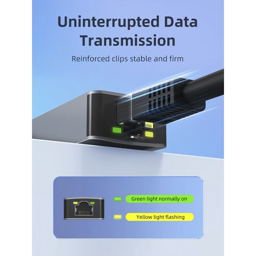 ADAPTADOR USB-C A ETHERNET RJ45 2.5G CABLETIME 2500MBPS GIGABIT ALUMINIO PLUG Y PLAY – CB57G SANTOFA ELECTRONICS S2264 - 6