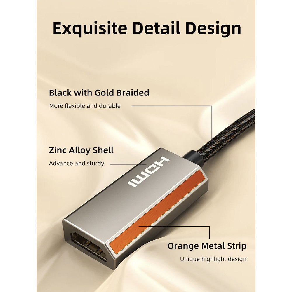 ADAPTADOR USB-C A HDMI 2.1 CABLETIME 8K 60HZ 4K 120HZ VMM7100 CP15A SANTOFA ELECTRONICS S2270 - 8