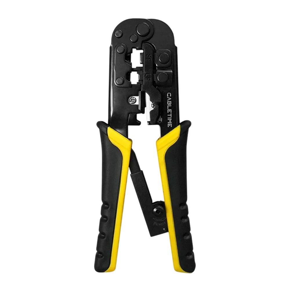 ALICATE CRIMPADOR PONCHADORA 3 EN 1 CABLETIME RJ45 RJ11 RJ9 CNT1C SANTOFA ELCTRONICS S2273 - 1