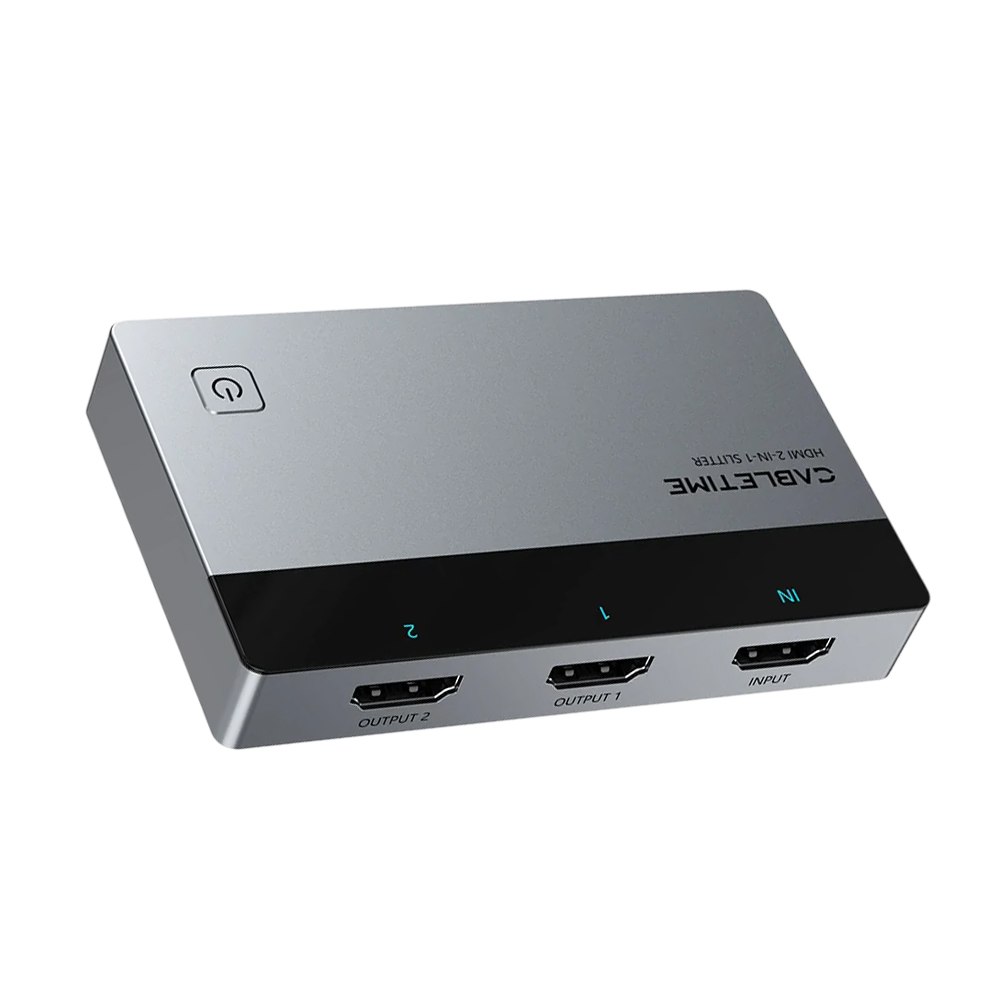 SPLITTER HDMI 1 EN 2 CABLETIME 4K 60HZ DUPLICADOR EXTENSOR ESPEJO ABB/AAA USB-C ALUMINIO PS5 PC CP36G SANTOFA ELECTRONICS S2281 - 1