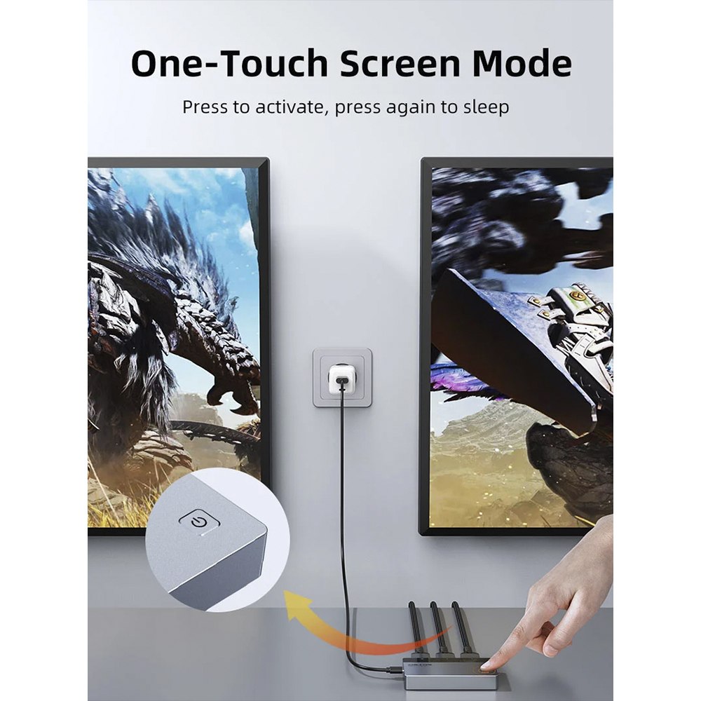 SPLITTER HDMI 1 EN 2 CABLETIME 4K 60HZ DUPLICADOR EXTENSOR ESPEJO ABB/AAA USB-C ALUMINIO PS5 PC CP36G SANTOFA ELECTRONICS S2281 - 6