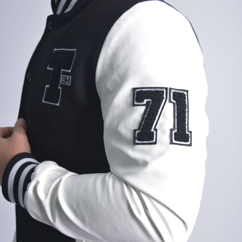 CASACA VARSITY LB PAÑO + ECOCUERO - 4