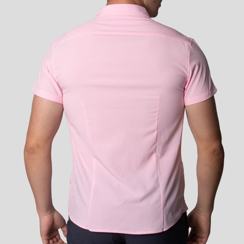 CAMISA MINIMAL MANGA CORTA | ENTALLE PERFECT FIT | TEJIDO ESPECIAL - SUPER FLEX - 3