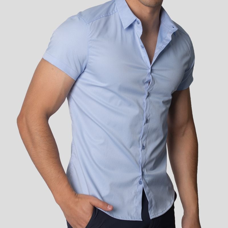 CAMISA MANGA CORTA | PERFECT FIT | DISEÑO LINEAL - 2