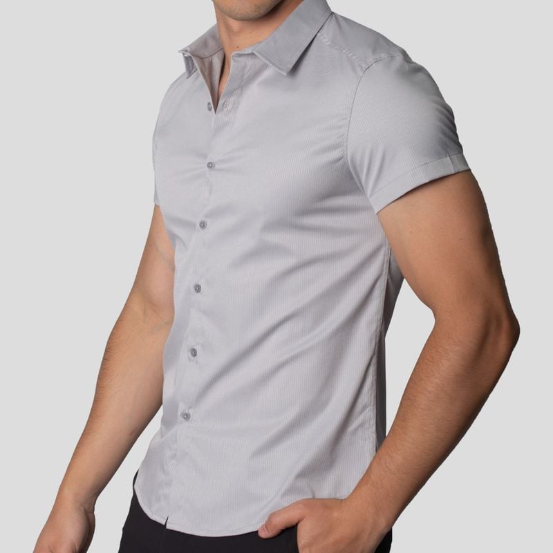 CAMISA MANGA CORTA | PERFECT FIT | DISEÑO LINEAL - 3