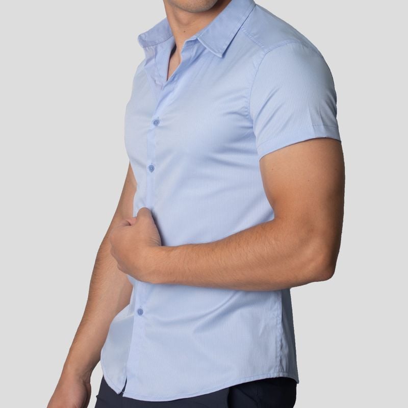 CAMISA MANGA CORTA | PERFECT FIT | DISEÑO LINEAL - 3