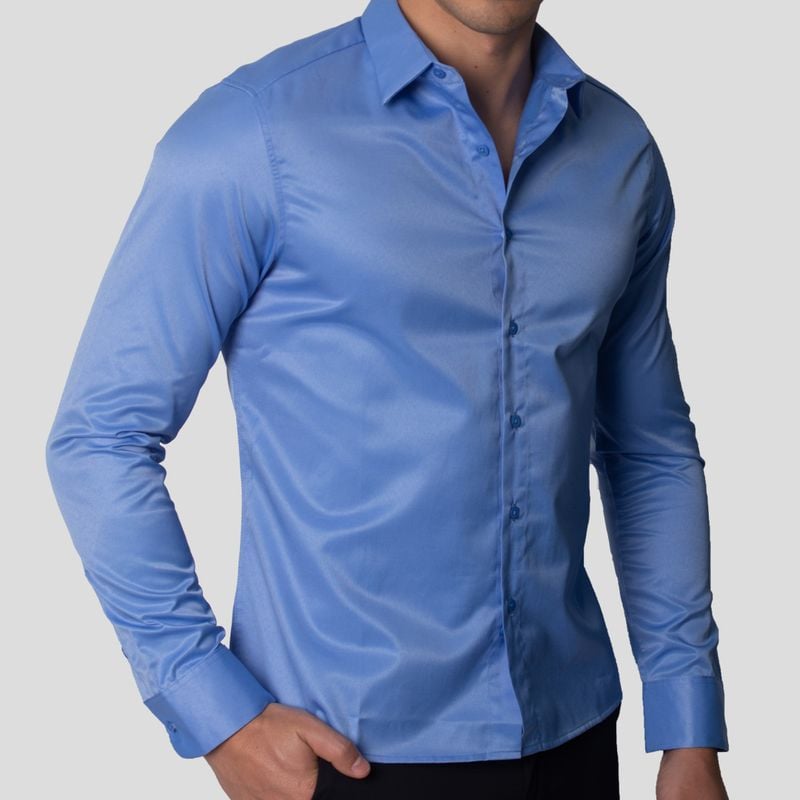 CAMISA SUIT | ENTALLE PERFECT FIT | SATIN FABRIC – ANTIARRUGAS - 1