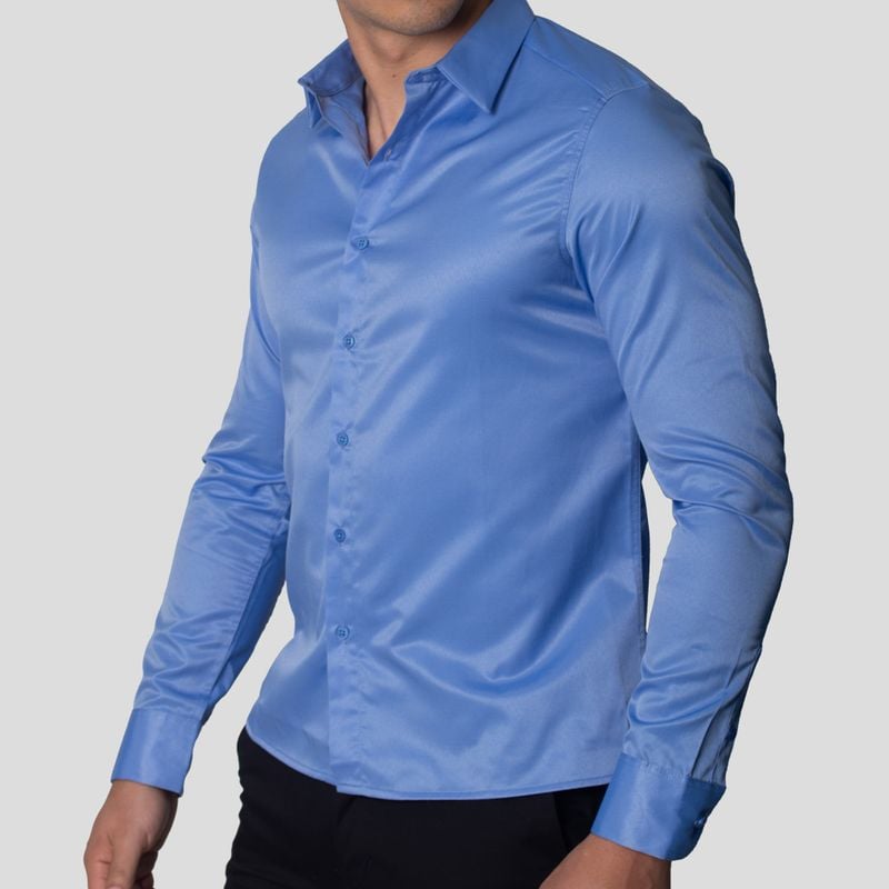 CAMISA SUIT | ENTALLE PERFECT FIT | SATIN FABRIC – ANTIARRUGAS - 2