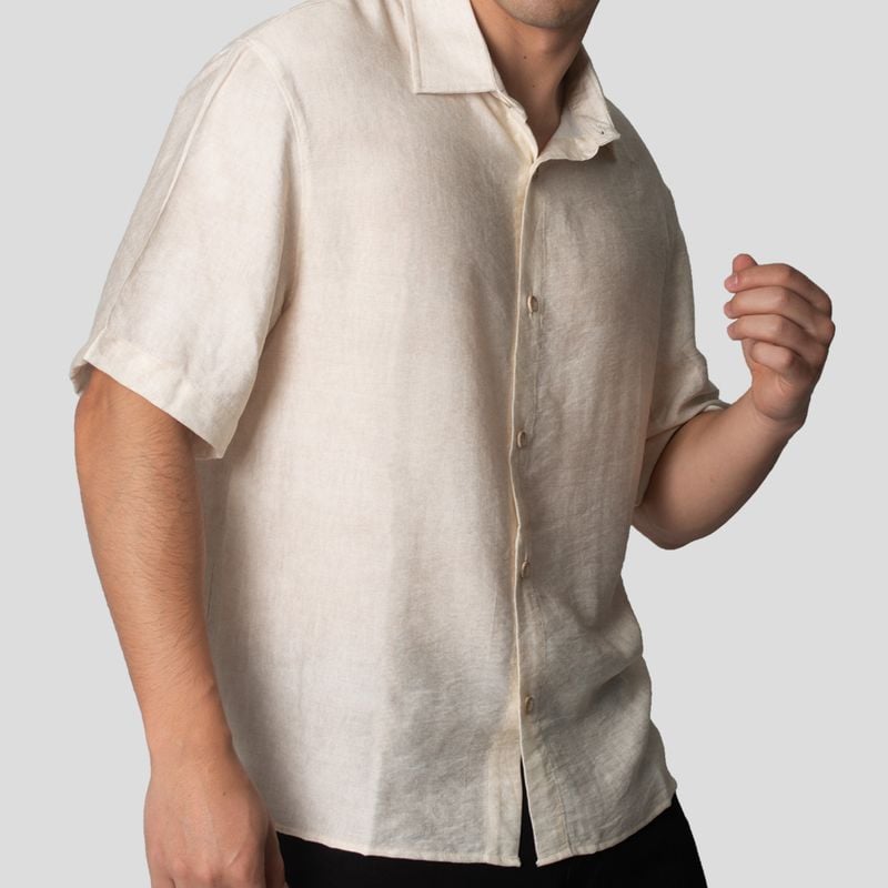 CAMISA | ESTRUCTURADA | RELAX FIT | TEJIDO PRINT EARTH OVERSIZE - 2