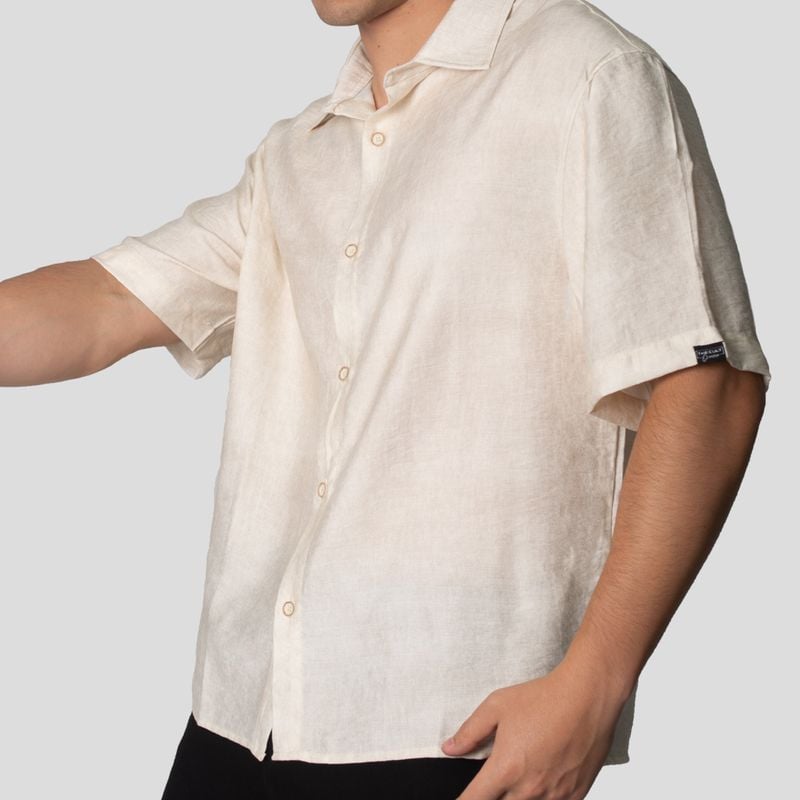 CAMISA | ESTRUCTURADA | RELAX FIT | TEJIDO PRINT EARTH OVERSIZE - 3