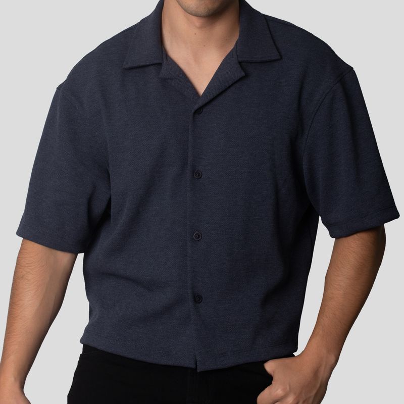 CAMISA BOWLING | BOXY FIT | TEJIDO ESPECIAL | PUNTO PESADO | OVERSIZE - 1