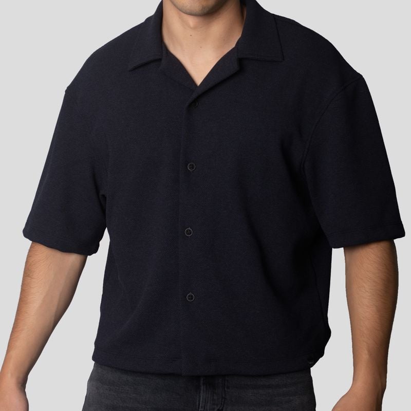 CAMISA BOWLING | BOXY FIT | TEJIDO ESPECIAL | PUNTO PESADO | OVERSIZE - 1