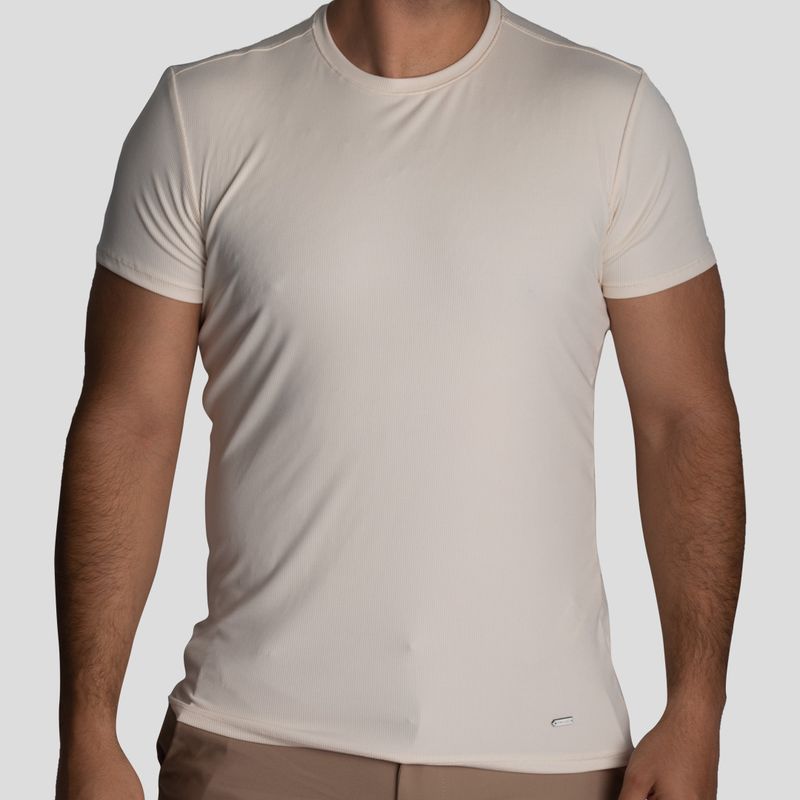 POLO CUELLO REDONDO MANGA CORTA | PERFECT FIT - FRESH EFFECT MICRO ACANALADO - 1