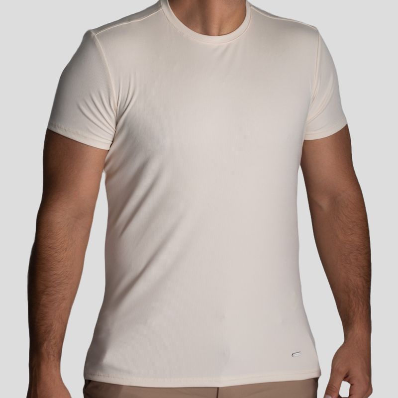 POLO CUELLO REDONDO MANGA CORTA | PERFECT FIT - FRESH EFFECT MICRO ACANALADO - 3