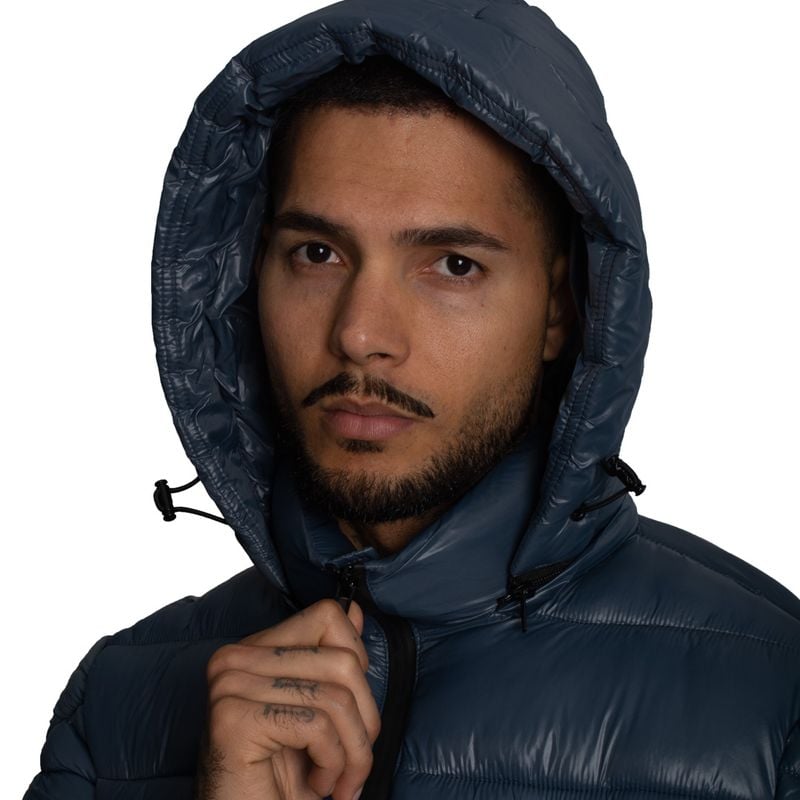 CASACA PUFFER DE NYLON REPELENTE AL AGUA Y CORTAVIENTO CON CAPUCHA CONVERTIBLE CON CIERRE - 3