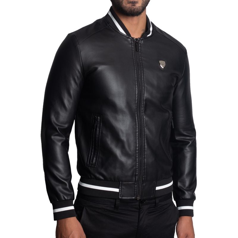CASACA BOMBER EN ECO-CUERO – ESTILO STAR BOY - 1