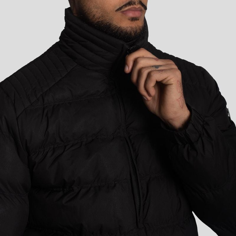 CASACA PUFFER LIGERA-CUELLO ALTO-REPELENTE AL AGUA Y CORTAVIENTO - 3