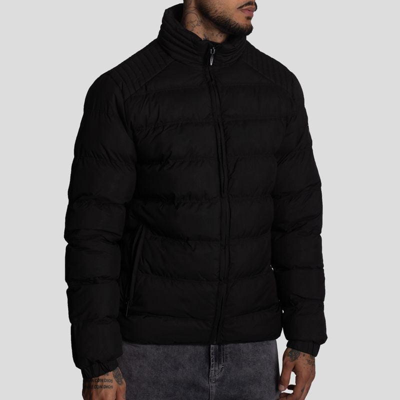 CASACA PUFFER LIGERA-CUELLO ALTO-REPELENTE AL AGUA Y CORTAVIENTO - 1