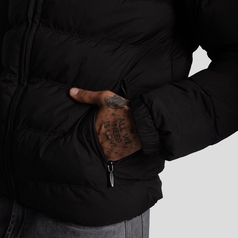 CASACA PUFFER LIGERA-CUELLO ALTO-REPELENTE AL AGUA Y CORTAVIENTO - 4