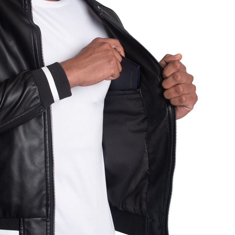 CASACA BOMBER EN ECO-CUERO – ESTILO STAR BOY - 5