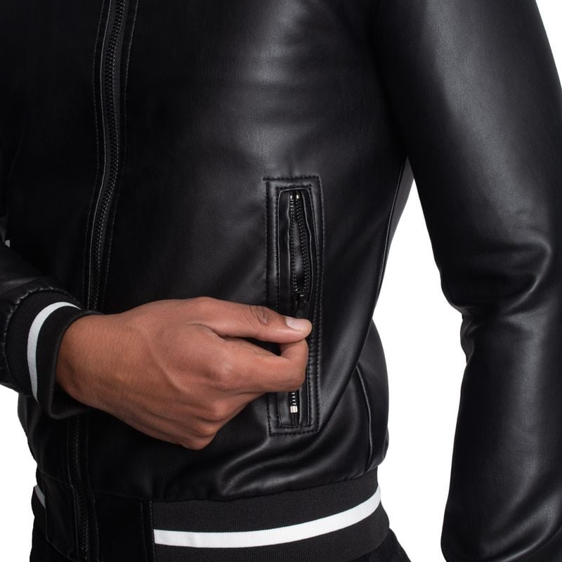 CASACA BOMBER EN ECO-CUERO – ESTILO STAR BOY - 4