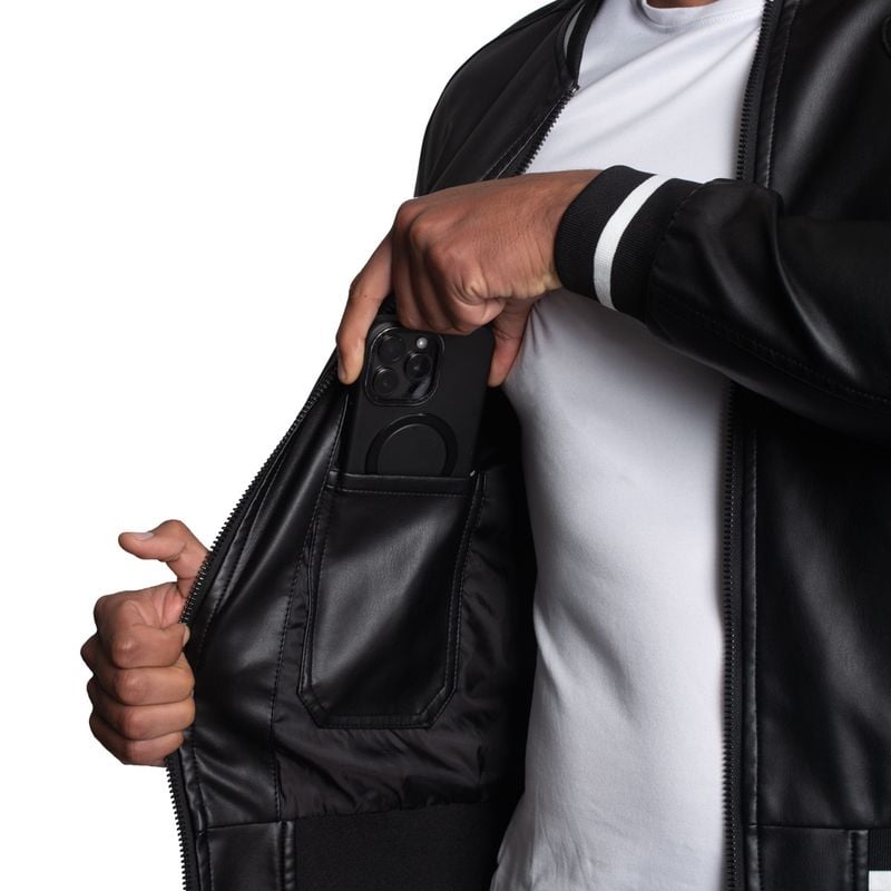 CASACA BOMBER EN ECO-CUERO – ESTILO STAR BOY - 6