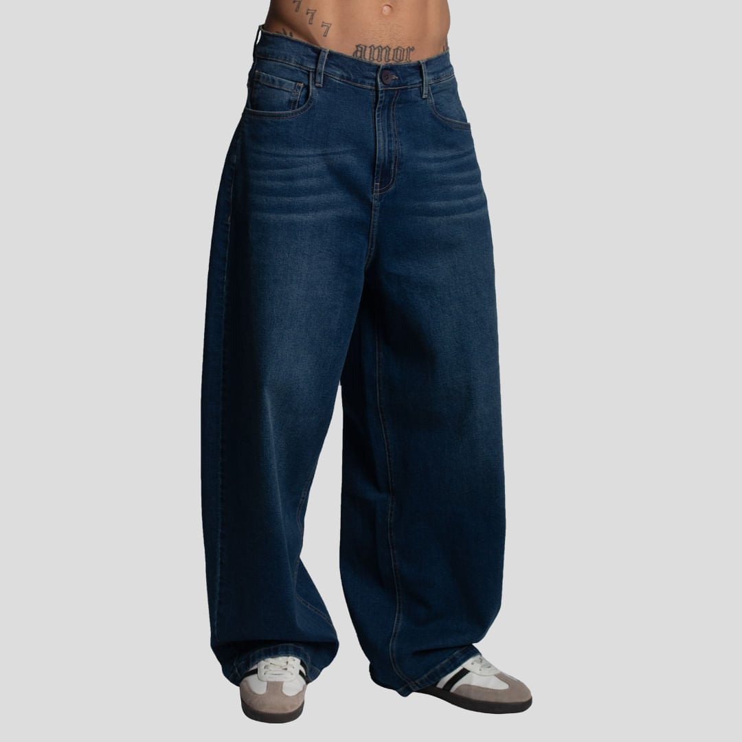 PANTALON DENIM CONFORT | ENTALLE SUPER BAGGY | DENIM PREMIUN - 1
