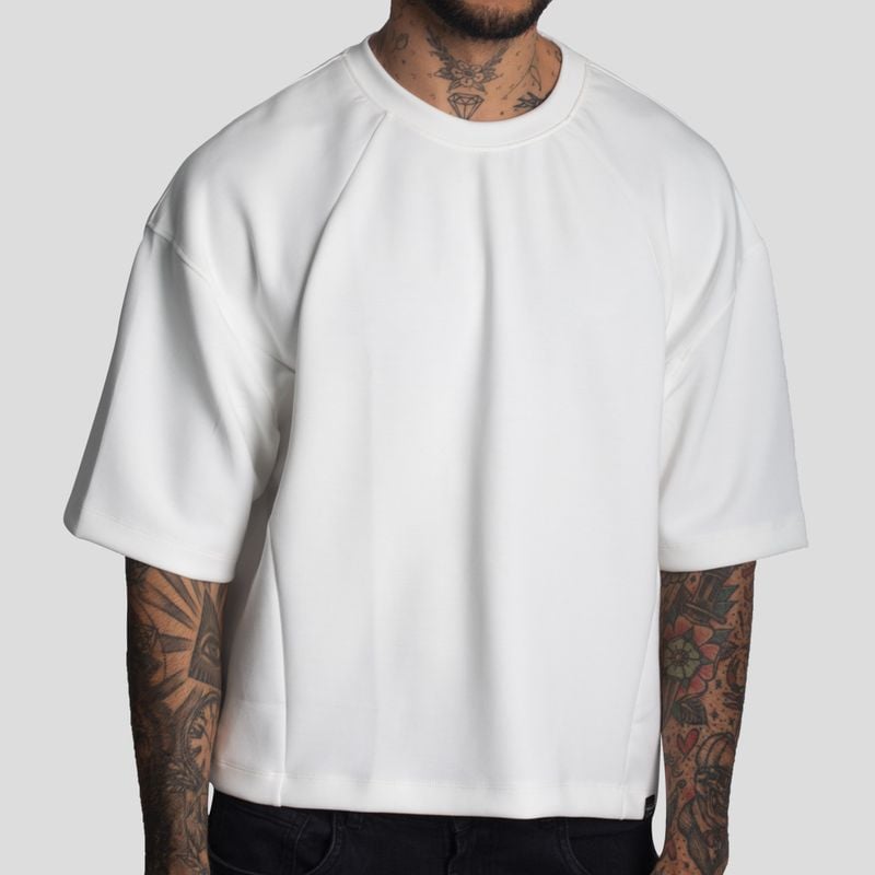 POLO MANGA CORTA CON CORTES ESTRUCTURALES | BOXY FIT | TEJIDO ESPECIAL PESADO Y SOFT | OVERSIZE - 1