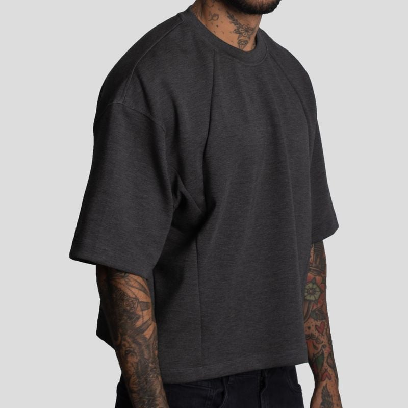 POLO MANGA CORTA CON CORTES ESTRUCTURALES | BOXY FIT | TEJIDO ESPECIAL PESADO Y SOFT | OVERSIZE - 2