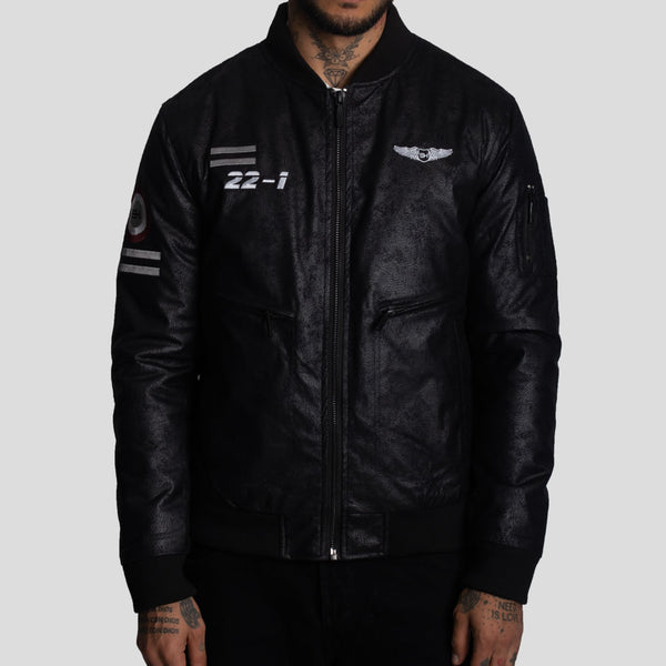 CASACA BOMBER DE ECOCUERO- DISEÑO BAD BOYS - LOOK URBANO CON ACTITUD - 1