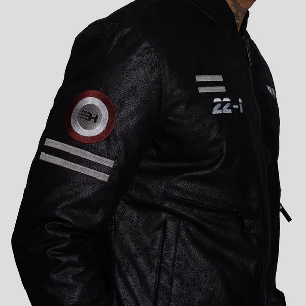 CASACA BOMBER DE ECOCUERO- DISEÑO BAD BOYS - LOOK URBANO CON ACTITUD - 4