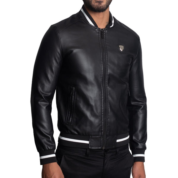 CASACA BOMBER EN ECO-CUERO – ESTILO STAR BOY - 1