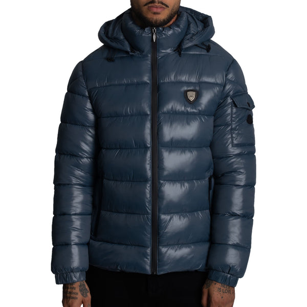 CASACA PUFFER DE NYLON REPELENTE AL AGUA Y CORTAVIENTO CON CAPUCHA CONVERTIBLE CON CIERRE - 2