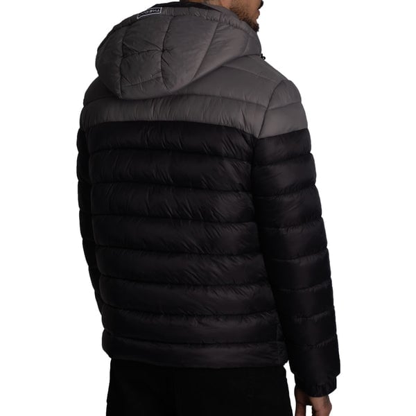 CASACA PUFFER BICOLOR COLOR-REPELENTE AL AGUA Y CORTAVIENTO CON CAPUCHA CONVERTIBLE CON CIERRE - 3
