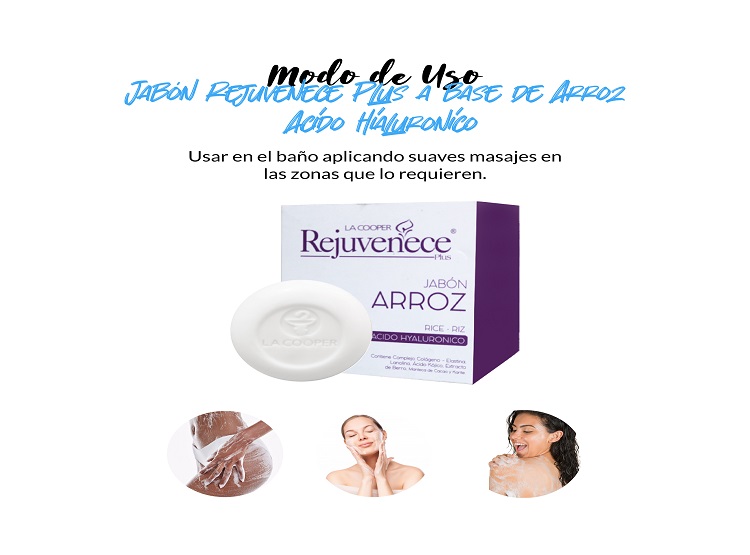 2 JABÓN REJUVENECE PLUS A BASE DE ARROZ Y ACIDO HIALURONICO - 2