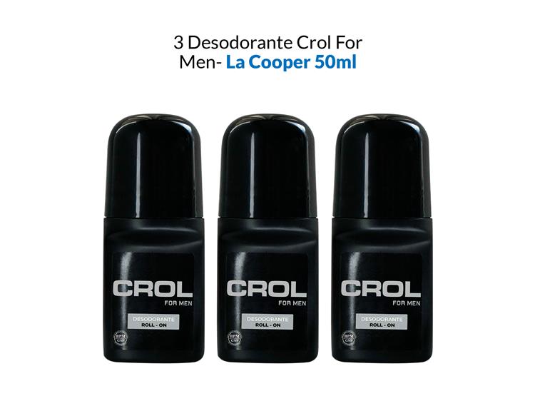 3 DESODORANTE CROL FOR MEN - LA COOPER X 50ML - 1