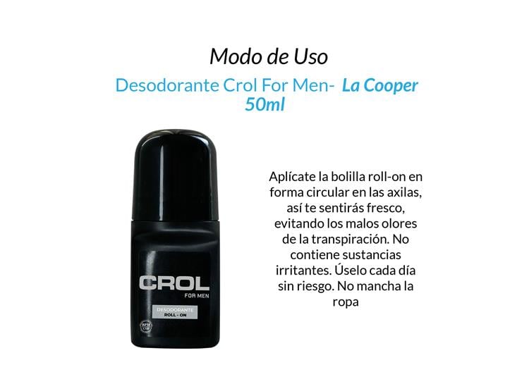 3 DESODORANTE CROL FOR MEN - LA COOPER X 50ML - 2