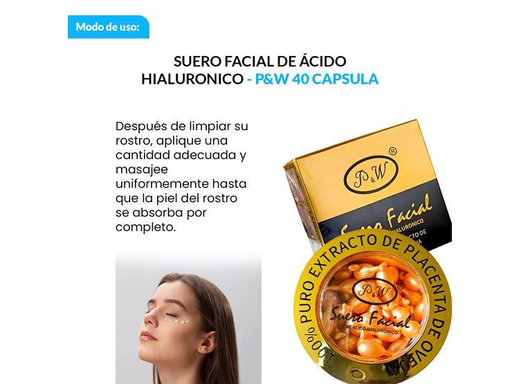 Fly Pyw Ripley - 3 SUERO FACIAL DE ACIDO HIALURONICO 100% PLACENTA DE OVEJA 40 ...
